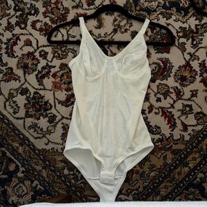 Vintage 80s Cream Bodysuit